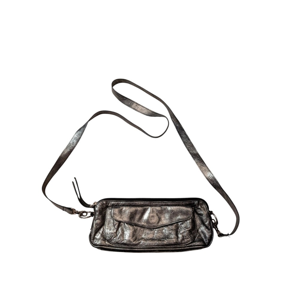 Latico USA  Metallic Lilac Leather Crossbody Bag
